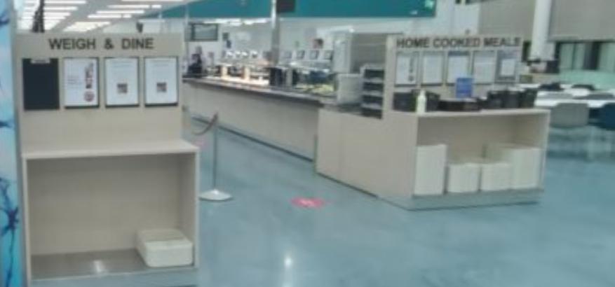 Lunch line tray overview