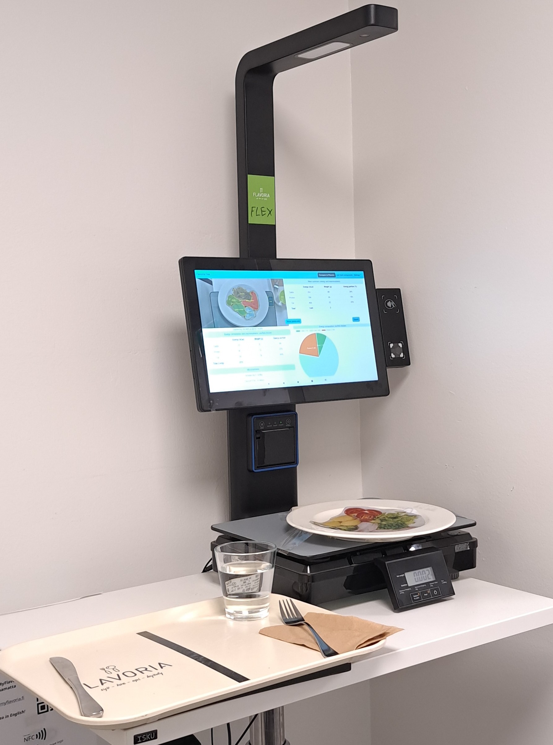 FlavoriaFlex device front screen